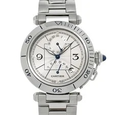 Cartier — Cartier Pasha GMT Power Reserve W31037H3 Silver 737730 — Watch — resale