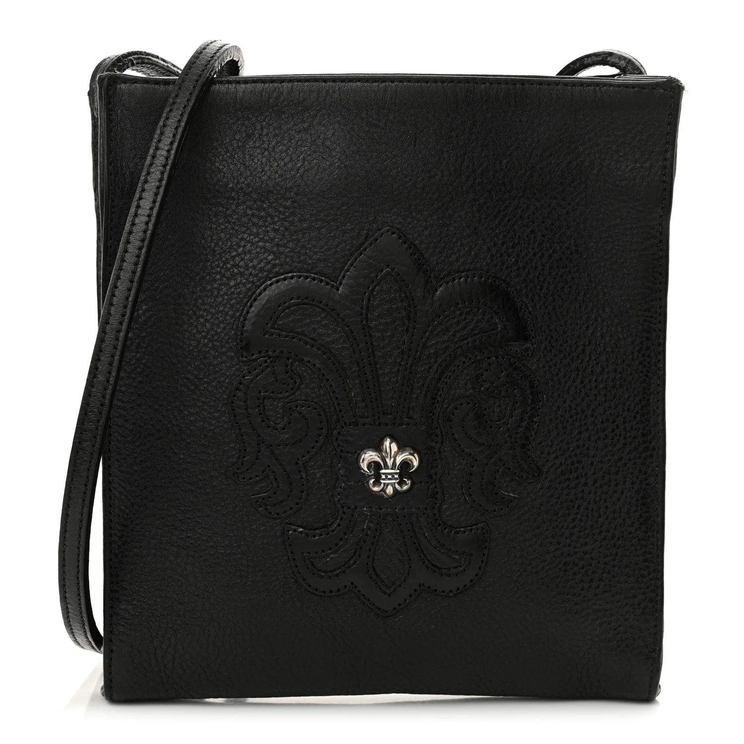 Chrome Hearts — Grained Fleur de Lis Square Pocket Crossbody — Handbag — resale