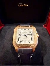 Cartier — Cartier Santos de - Alligator *Large Size Rose Gold* WGSA0019 — Watch — resale