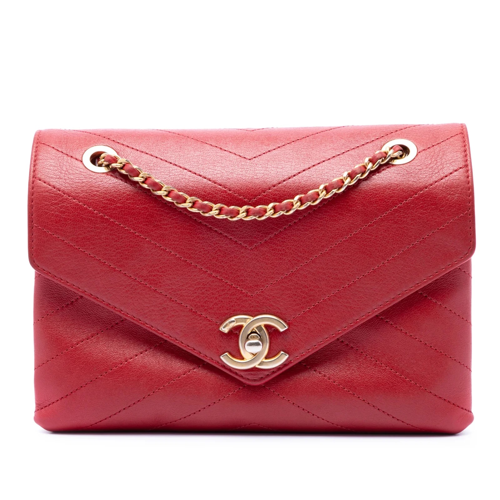 Chanel — Small CC Chevron Envelope Flap — Handbag — resale