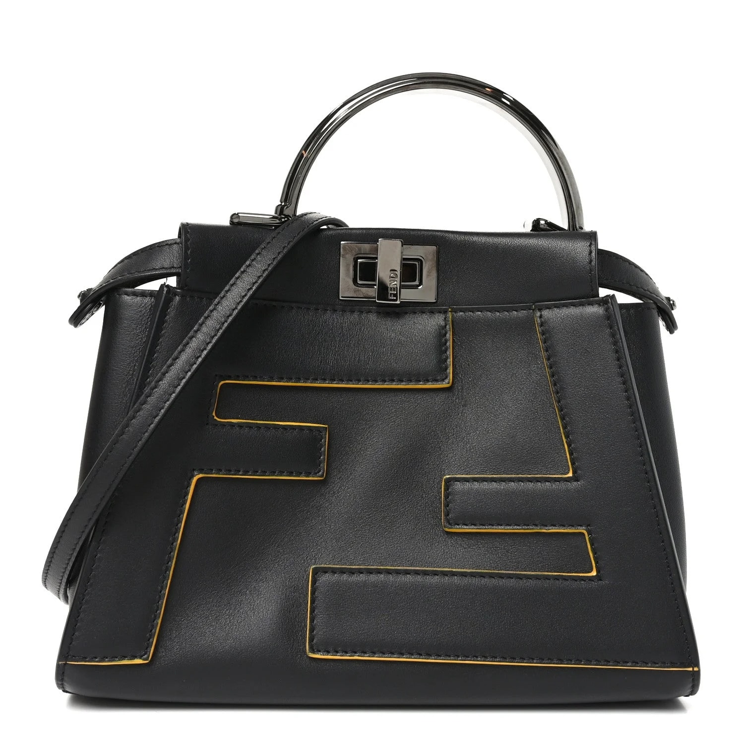 Fendi — Mini Peekaboo Iconic Satchel Sunflower — Handbag — resale