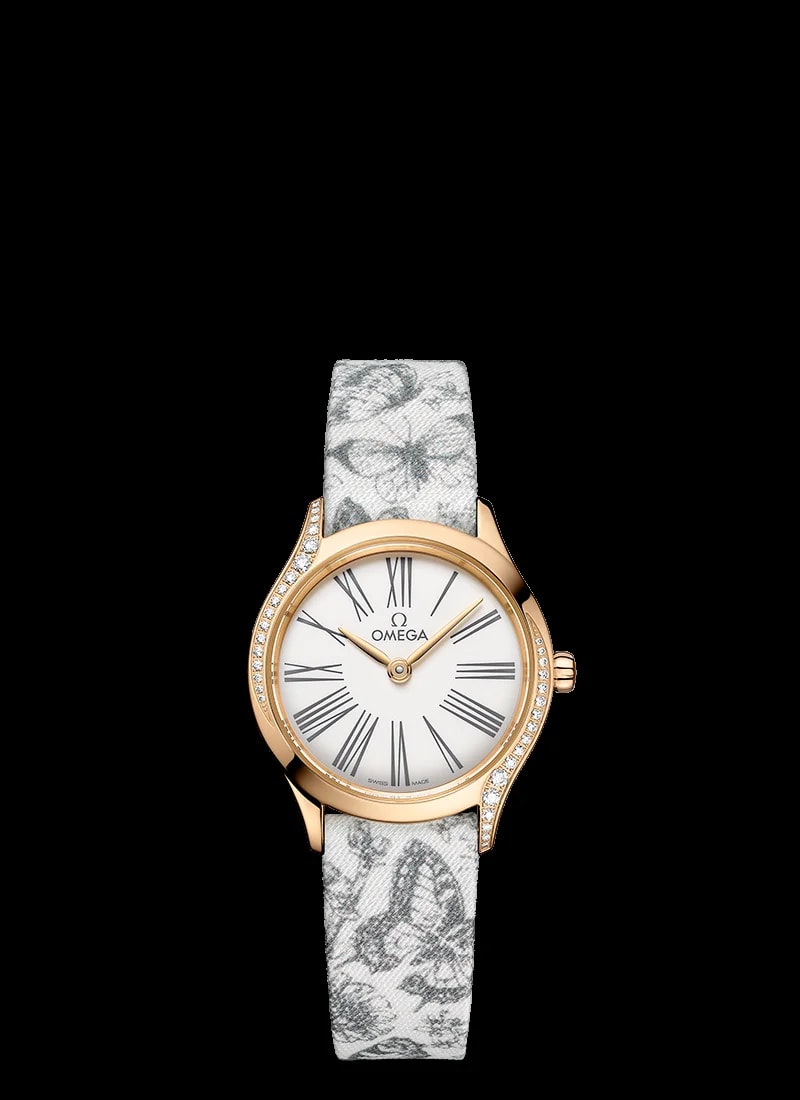 Worldofluxuryus — Omega de Ville Mini Tresor Quartz 18K Moonshine™ Gold & Diamonds Lady's — Watch — resale