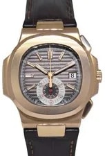 Patek Philippe — Patek Philippe 5980 Nautilus Chronograph 18k Re Gold Chocolate B/Ps '10 5980R — Watch — resale