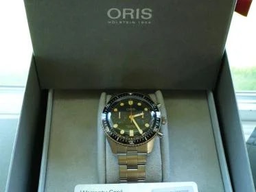 Oris — Oris Divers Automatic Chronograph 43mm Stainless/Bronze Case, Full Length Rivet Bracelet, Boxes/Papers 01.771.7744.4354 - Lnib - $1,695 — Watch — resale