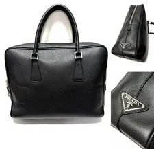 Prada — Prada Briefcase Triangle Plate — Handbag — resale