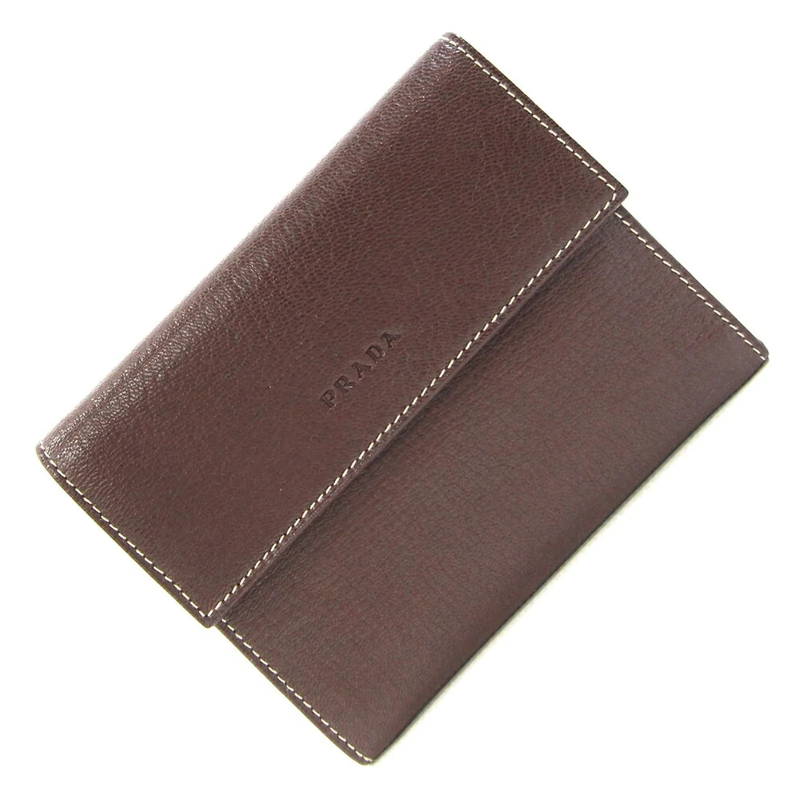 Prada — Prada Cacao Dark Wallet (Tri-Fold) — Handbag — resale