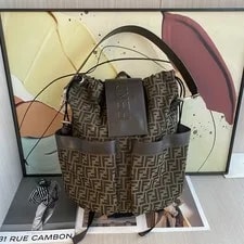 Fendi — Fendi Drawstring Backpack Dual Crossbody Auth — Handbag — resale