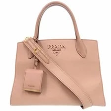 Prada — Prada 2WAY Monochrome 1BA155 / PinkBeige #LTB537 — Handbag — resale