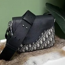 Dior — Dior Saddle Print Embroidered Messenger - Excellent #1UFQ68Z — Handbag — resale