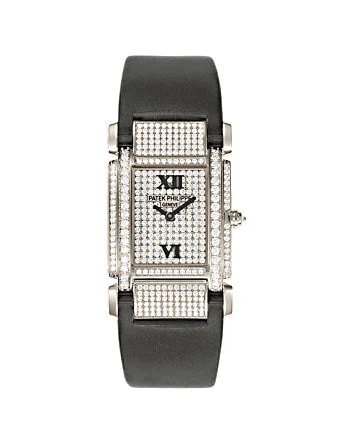 Worldofluxuryus — Patek Philippe Twenty~4 18K White Gold & Baguette Diamond Lady’s — Watch — resale