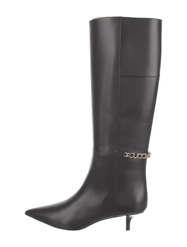 Gucci — Chain-Link Accents Rain — Designer Shoe — resale
