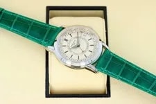 Patek Philippe — Patek Philippe Calatrava Weekly Calendar Steel Green Strap Ref. 5212A-001 — Watch — resale