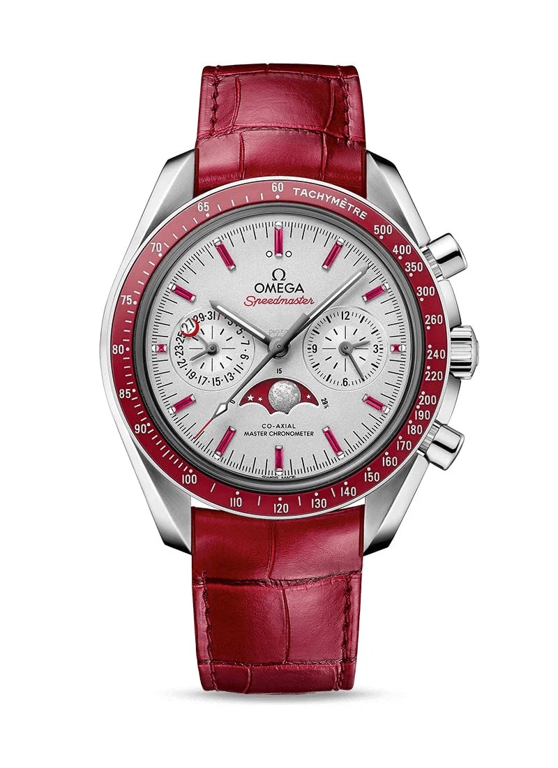 Worldofluxuryus — Omega Speedmaster Two Counters MoonPhase Platinum & Ceramic — Watch — resale
