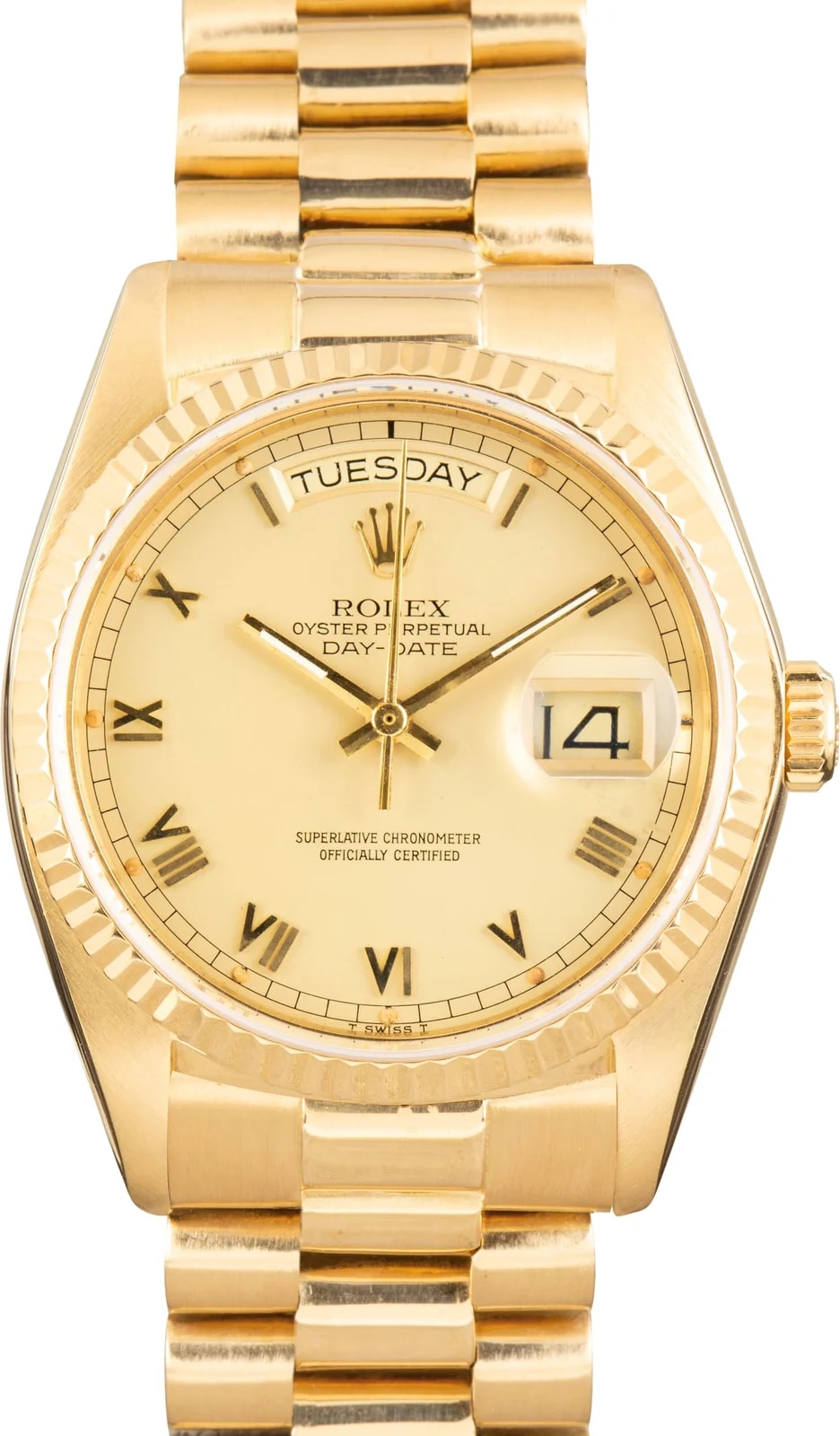 Rolex — Rolex Day-Date President Ref 18038 Champagne Roman Dial — Watch — resale