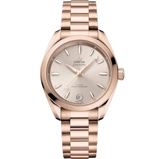 Worldofluxuryus — Omega Seamaster Aqua Terra 18K Sedna™ Gold — Watch — resale