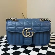 Gucci — Gucci GG Marmont Logo Chain Quilted - Excellent #N8UR3Y — Handbag — resale