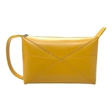 Loewe — Loewe Puzzle Fold Wash C510WBPX01 Sunflower Shiny Calf Other #2821 — Handbag — resale