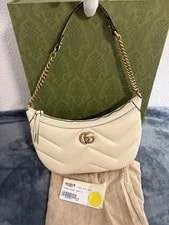 Gucci — Gucci GG Marmont Chain Moon Hobo Matelasse Small — Handbag — resale
