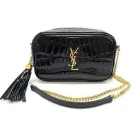 Saint Laurent — Saint Laurent LOU Fringe Logo Enamel — Handbag — resale