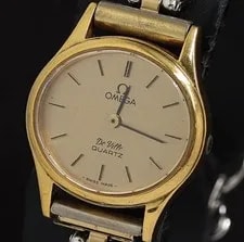Omega — Omega de Ville Quartz Gold Stainless Steel Leather From Japan — Watch — resale