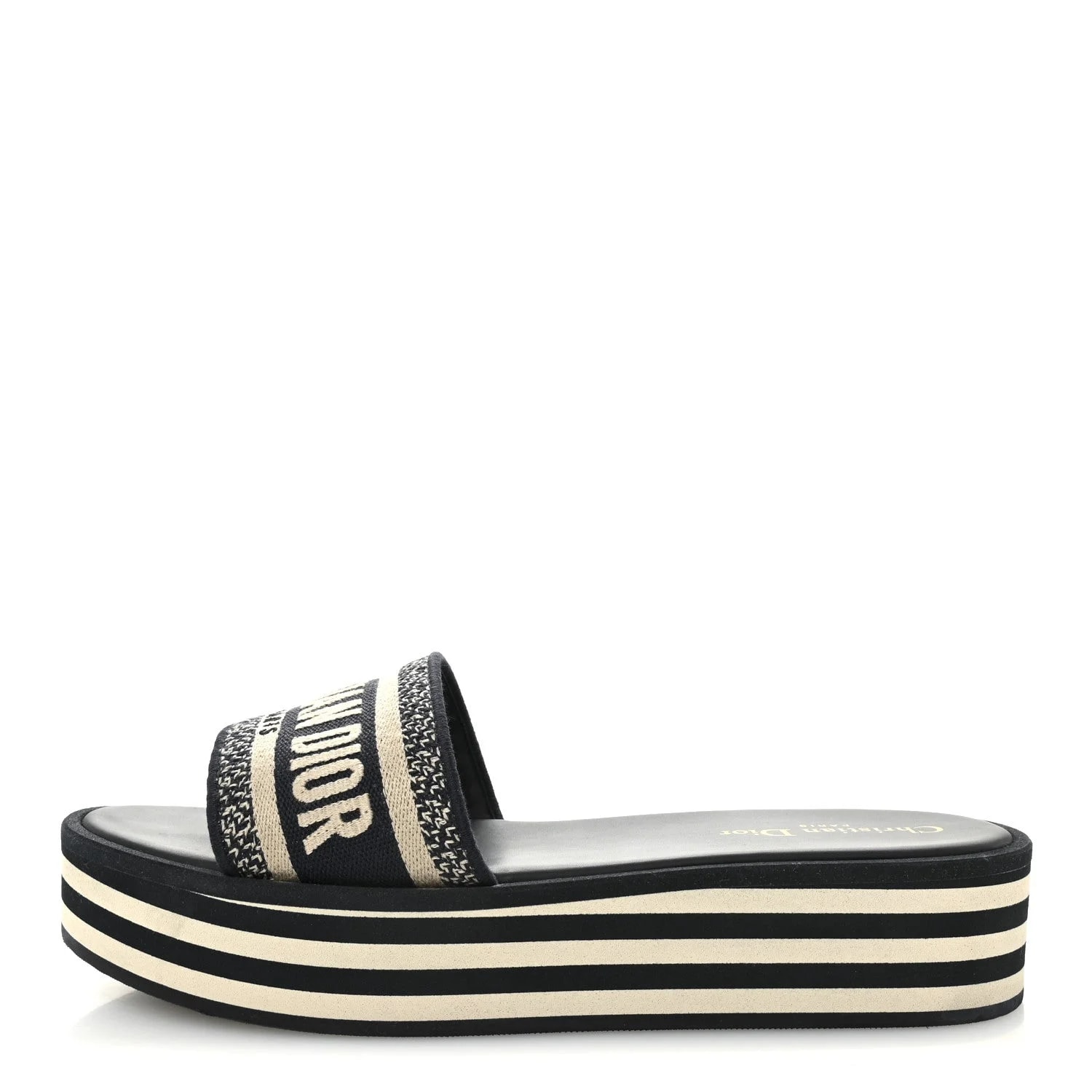 Dior — Embroidered D-Way Platform 39.5 Deep — Designer Shoe — resale