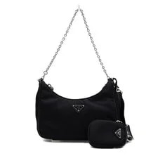 Prada — Prada Re-edition Hobo With Chain and 155790516 — Handbag — resale