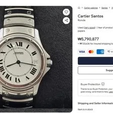 Cartier — Cartier Santos Long Steel Automatic LM Large — Watch — resale