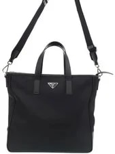 Prada — Prada ReNylon Signature Enamel Triangle Logo — Handbag — resale