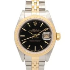 Rolex — Rolex Datejust T Black Bar 69173 Automatic 18KYG Gold SS — Watch — resale