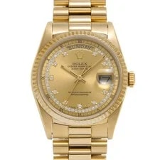 Rolex — Rolex Day-Date 18238LB 36mm Yellow Gold Champagne #WW490 — Watch — resale