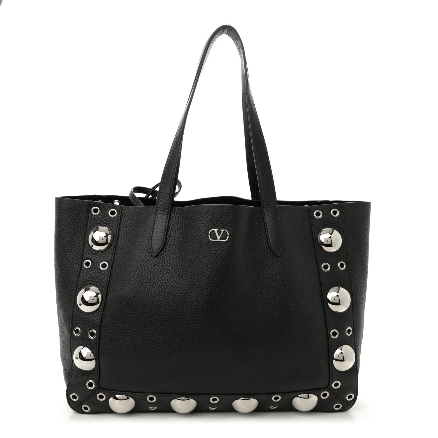 Valentino Garavani — Grainy Studded Medium Nellcote — Handbag — resale