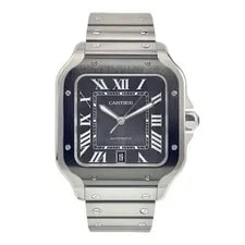 Cartier — Cartier Santos Stainless Steel Grey Dial 39.8mm Automatic WSSA0037 — Watch — resale