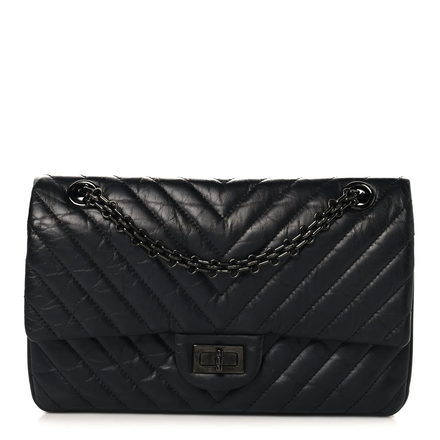 Chanel — Aged Chevron 2.55 Reissue 225 Flap So — Handbag — resale
