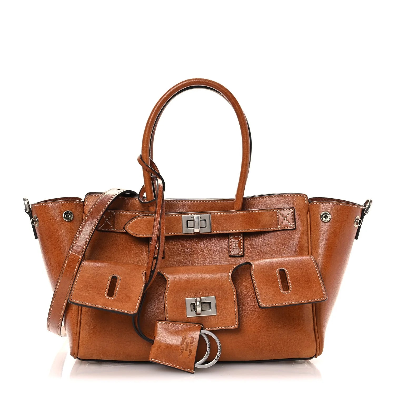 Balenciaga — Vegetable Tanned Mini Bel Air Carry All Cowboy — Handbag — resale
