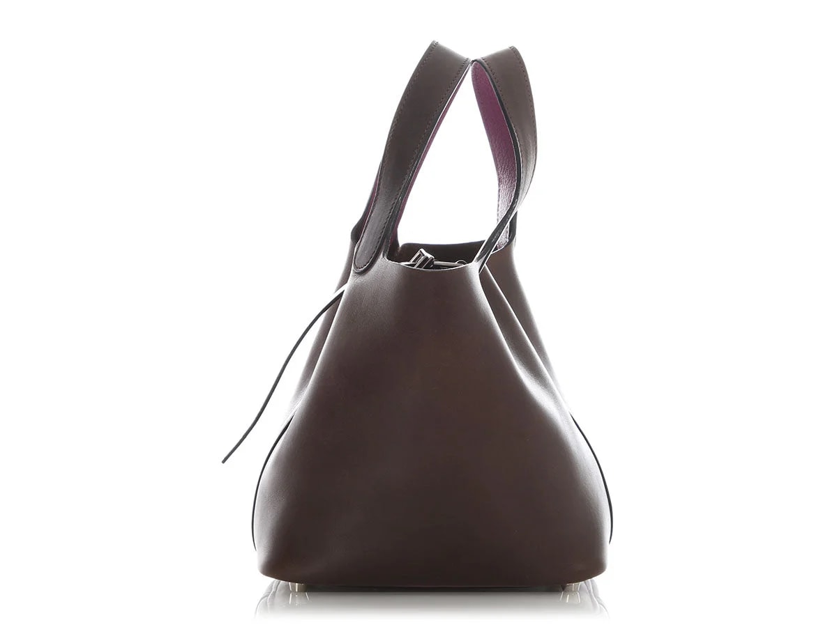 Hermès — Hermès Ebène and Anemone Picotin Eclat 18 — Handbag — resale