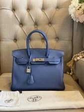 Hermès — Hermès Birkin 30 PHW Taurillon Novillo Stamp C — Handbag — resale