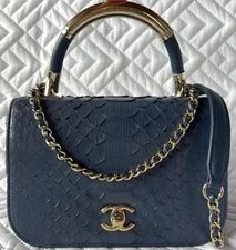 Chanel — Chanel Carry Chic Flap Top Handle Crossbody GHW — Handbag — resale