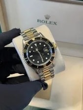Rolex — Rolex Submariner 16613 Silver and Gold Oyster Bracelet With Black Bezel — Watch — resale