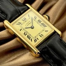 Cartier — T312 Cartier Vermeil Must Tank Sm Ivory Dial Manual Winding — Watch — resale