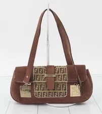 Fendi — Fendi Baguette -Tone Hardware Logo Charm — Handbag — resale