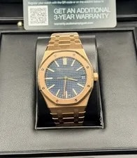 Audemars Piguet — 2024 Audemars Piguet Royal Oak 41mm 15510OR Rose Gold Blue Dial — Watch — resale
