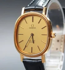 Omega — 1979 Near Omega de Ville 29mm Ref.191.0046 Quartz Gold Dial — Watch — resale
