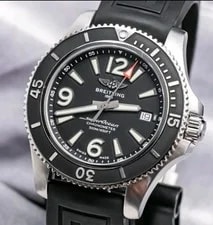 Breitling — Breitling Superocean Automatic 42mm Complete Black Dial Rubber Strap A17366 — Watch — resale