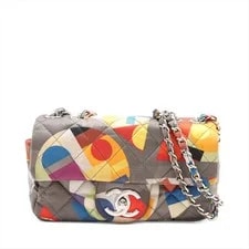 Chanel — Chanel Matelasse Grained Single Flap Single Chain Silve — Handbag — resale
