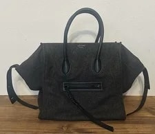 Celine — Celine Paris Felt W Trim Phantom Luggage — Handbag — resale