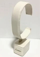 Cartier — Cartier White Leather Stand Display Holder From Japan — Watch — resale