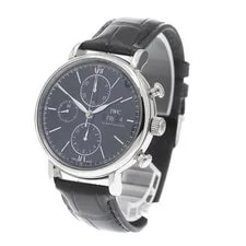 IWC — IWC Portofino IW391008 42mm SS Black Dial Automatic Chronograph Day-Date #C386 — Watch — resale