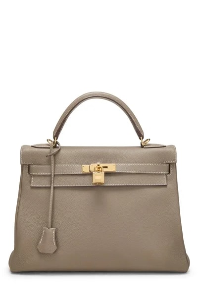 Hermès — Etoupe Kelly Retourne 32 — Handbag — resale