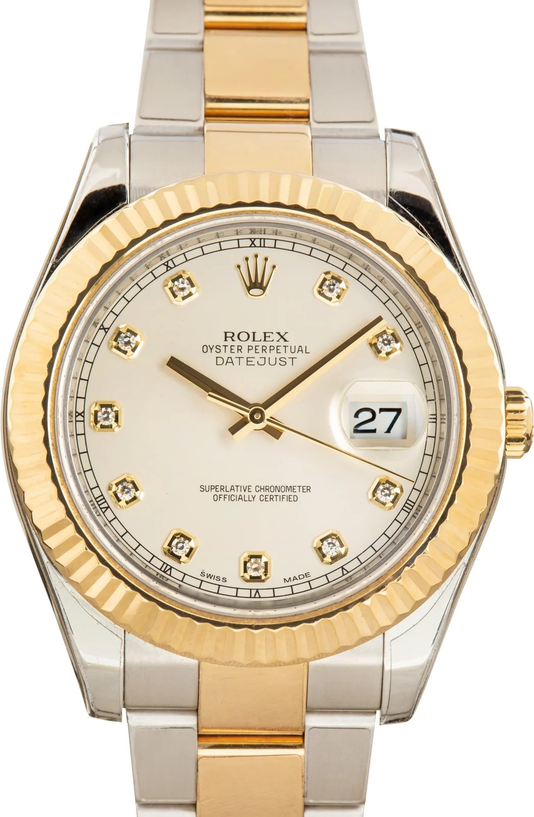 Rolex — Rolex Datejust II Ref 116333 Ivory Diamond Dial — Watch — resale