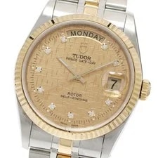 Tudor — Tudor Prince Date Day 76213 YG 2 Tone 10P Diamond Automatic Watch_916488 — Watch — resale